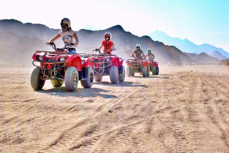 Quad bike morning tour with camel ride and tea in Hurghada