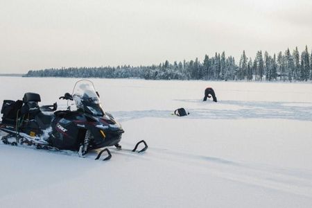 Ice Fishing and Snowmobile Safari Combo
