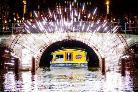 Amsterdam Light Festival Electric Boat Cruise from Winter Stall