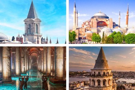 Basilica Cistern, Galata Tower, Topkapi Palace, Hagia Sophia Ticket