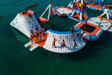 Inflatable Water Park Adventure in the Sea of Salou