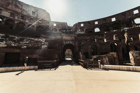 Colosseum arena floor and Roman Forum express tour