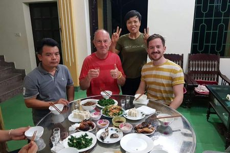 Food tasting with a local family in Hanoi