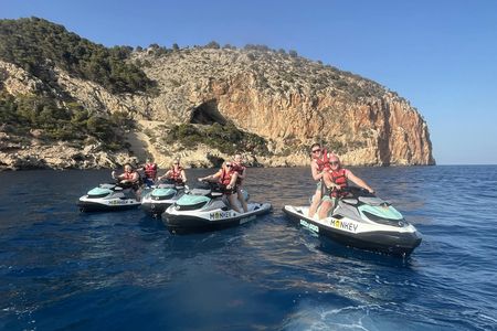 Jet ski adventure from Cala Bona to the Caves of Artà