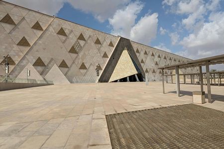 The New Grand Museum and Giza Pyramids with flights from Luxor