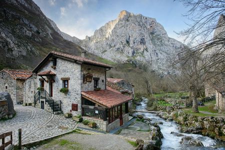 Bulnes, funicular and Cabrales cheese cave from Oviedo