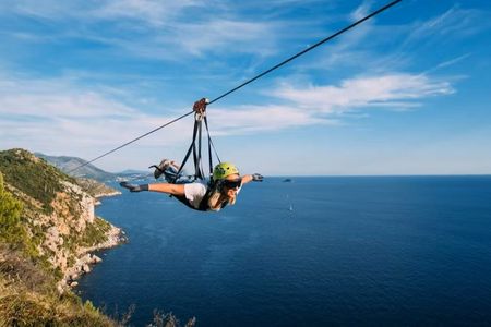 Zip line adventure and Pasjača Beach escape from Dubrovnik