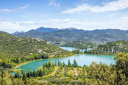 Stand-up paddleboard tour of Baćina Lakes