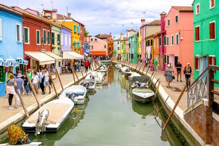 Full-day boat trip to Murano and Burano islands with scenic views