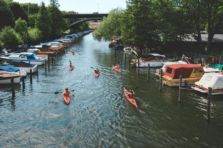 Self-guided two-person kayak tour in Stockholm