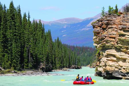 Athabasca Falls family-friendly canyon run rafting