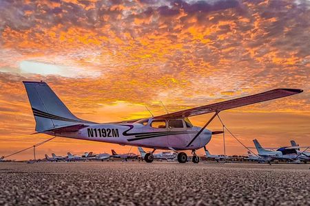 Miami private sunset airplane tour with champagne
