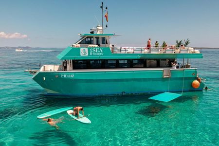 Catamaran day trip to Formentera from Ibiza with food and drinks