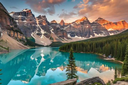 Moraine Lake sunrise tour from Canmore-Banff