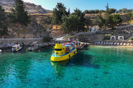 Two-hour Submarine tour of Lindos and Swim at Navarone's bay
