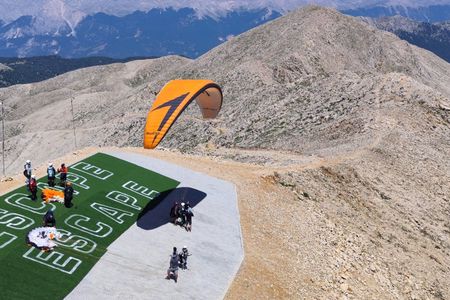 Mount Tahtali paragliding activity including cable car and hotel transfer