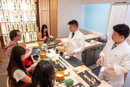 Kyoto sushi making experience with a professional chef