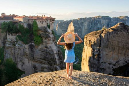 Meteora monasteries and Hermit Caves full-day tour from Athens