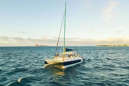 Mauritius Grand Bay sunset catamaran cruise