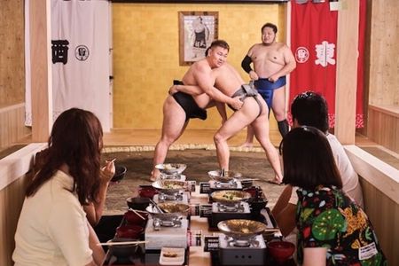 Sumo Show, chicken hot pot, and mochi-pounding