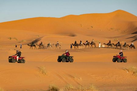Agafay Desert experience with dinner, camel ride and quad bike