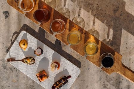 Ftelos brewery private beer tasting experience in Santorini