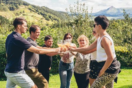 Basque cider house tour with lunch from San Sebastián