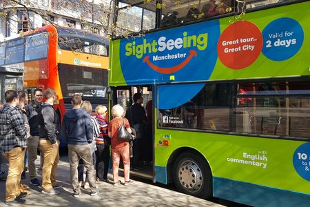 Manchester hop-on hop-off sightseeing bus tour