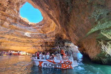 Caves in the Algarve and Dolphin-Watching Boat Tour from Albufeira