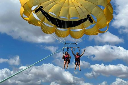 Parasailing experience in Mallorca's Cala Bona