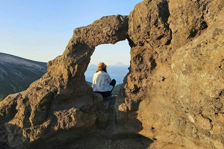 Trekking through volcanic landscapes on Vulcano Island
