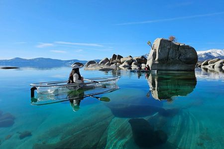 Explore Lake Tahoe Crystal Coves in a Clear Kayak