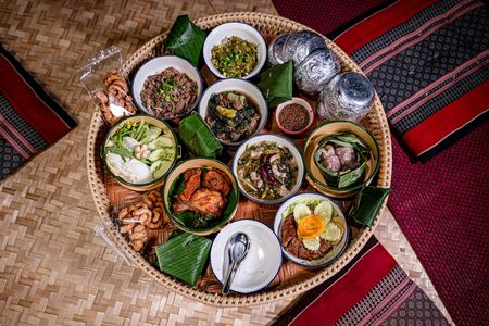Traditional northern Thai dinner with cultural show