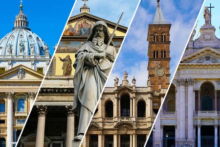 Papal basilicas of Rome private guided tour by golf cart