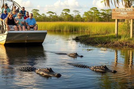 Everglades National Park airboat tour with pick-up from Miami
