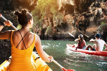 Blue Lagoon 1, kayaking, cave tubing and trekking tour in Vang Vieng