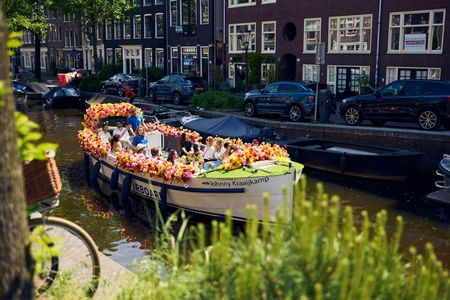 Amsterdam flower boat canal cruise
