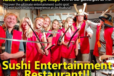 Sushi making samurai experience in Tokyo