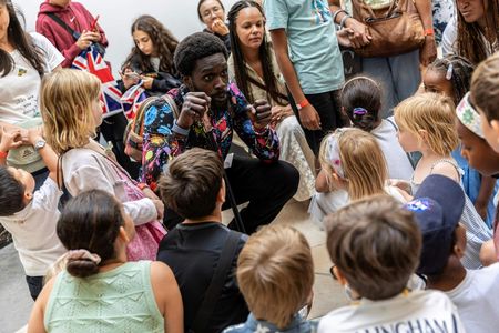 Guided children's art tour at the National Gallery of London