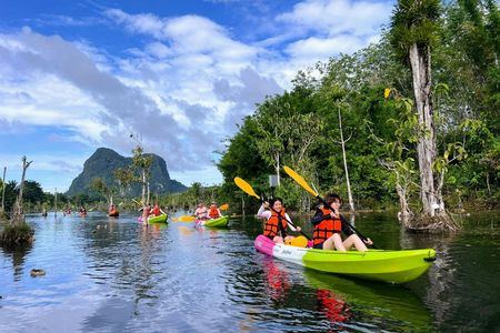 Half-day Klong Root kayak experience with pineapple farm tour