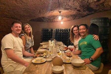 Candlelit wine tasting experience in an ancient Roman cave