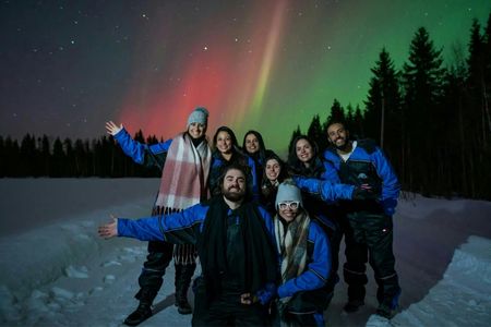 Santa Claus and Northern Lights experience with photographer