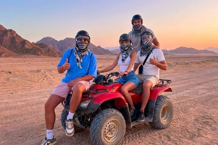 Quad bike morning tour with camel ride and tea in Hurghada