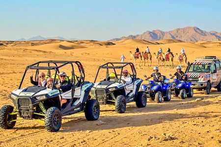 Morning Safari on a Quad Bike, Sand Buggy and 4x4 Jeep with Camel Ride in Hurghada