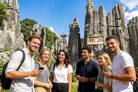 Kunming Stone Forest Wonders and Jiuxiang Cave with boat adventure