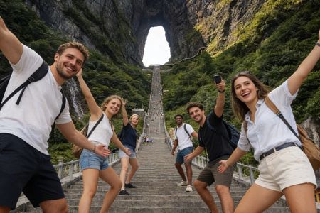 Tianmen Mountain private tour with cableway ride and live musical show