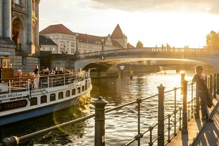 Old Berlin beer evening steamboat trip into the sunset