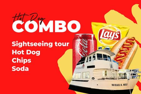 Miami sightseeing boat tour with hot dog combo