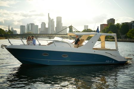 Private boat tour for 2 people in Frankfurt with skyline view