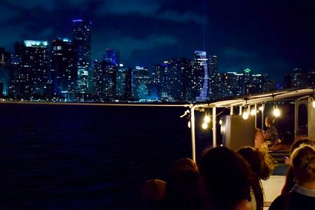 Miami night skyline cruise with premium open bar and views